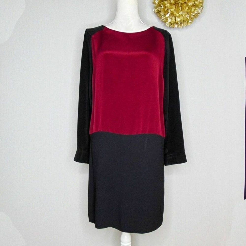 Derek Lam Shift Dress Color Block Boat Neck 12